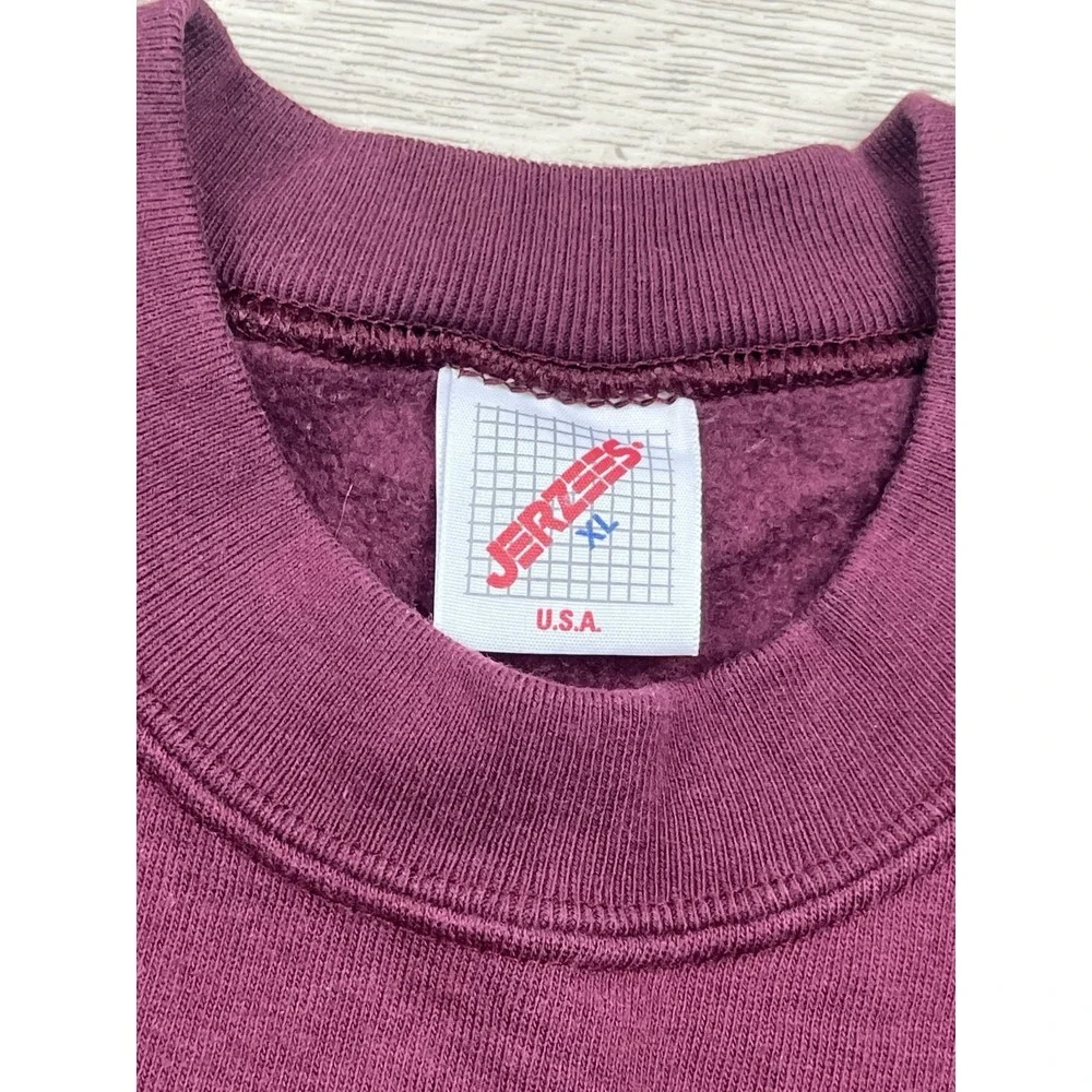 VTG Oxford University Sweatshirt Mens XL Burgundy Jerzees Graphic Scotland Made